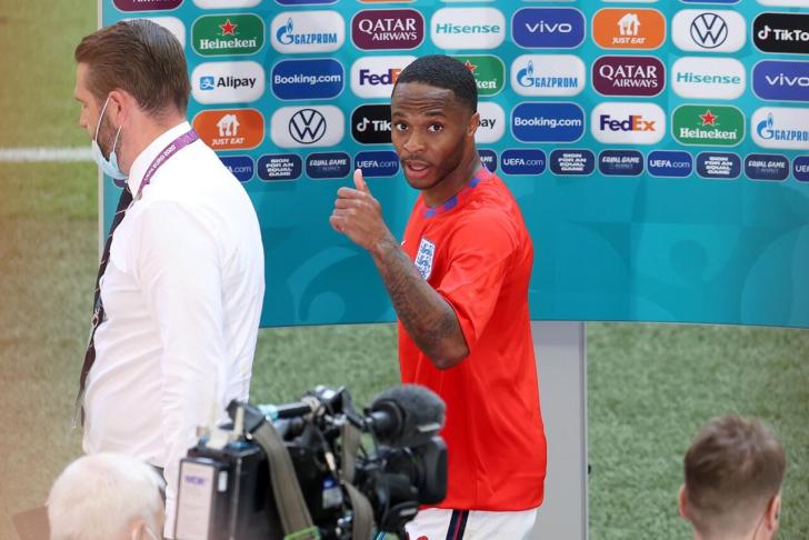 England's in-form forward Raheem Sterling